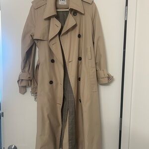 Tan Double-Breasted Trench Coat